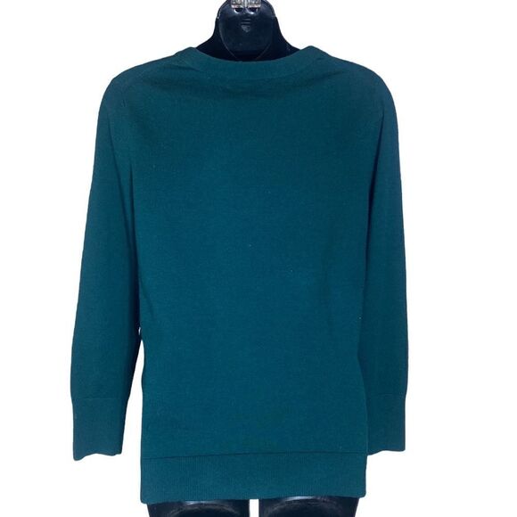 Banana republic xs extra fine merino wool long sleeved green sweater shirt brat - Picture 4 of 5